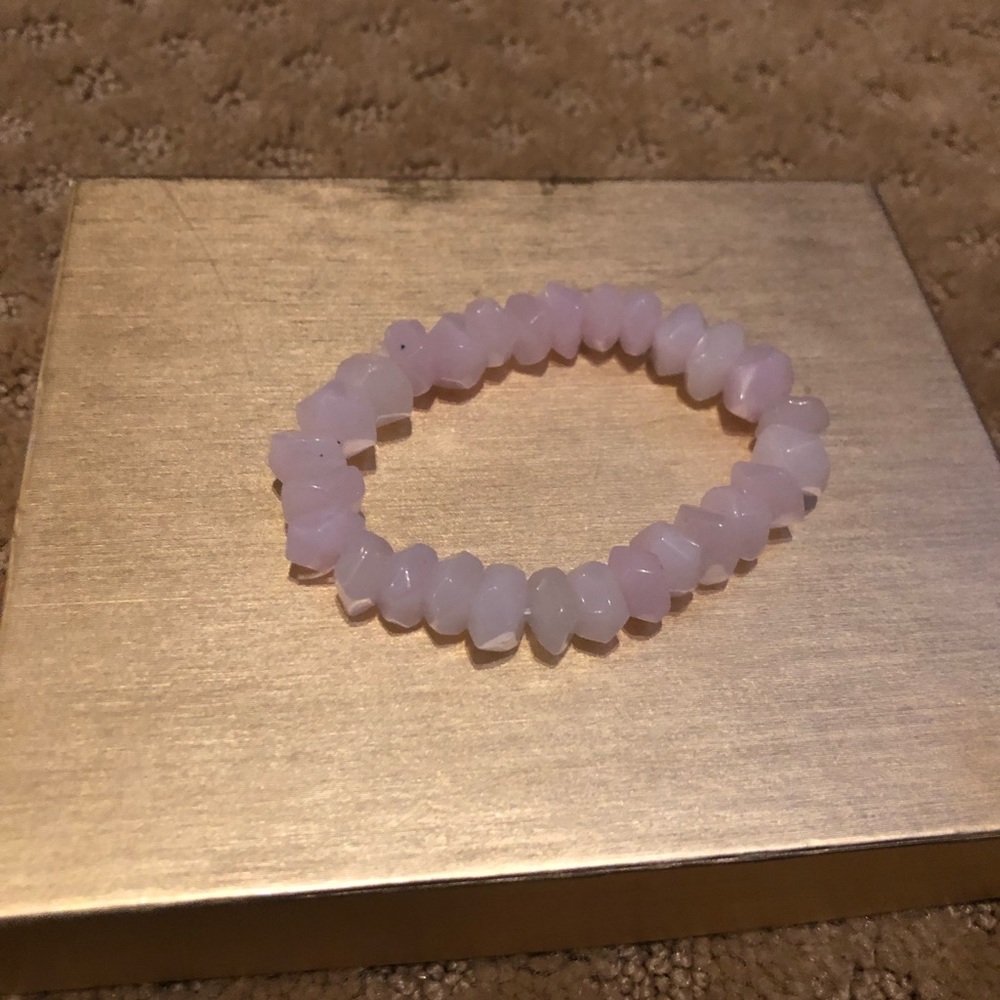 Pink beaded bracelet